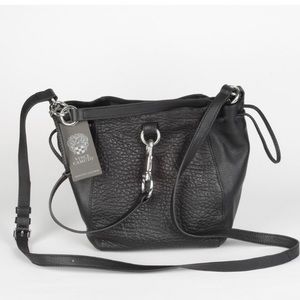Vince Camuto Style VV- Ames - CB Color Nero Black Pebbled Leather Crossbody Bag
